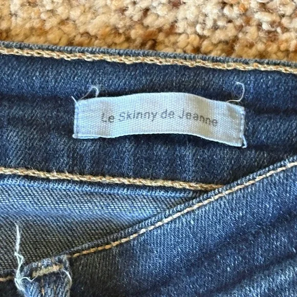 Frame Denim Women Le Skinny de Jeanne Jean Size 32 (Fits 30") Dark Blue Mid Rise - Picture 8 of 16
